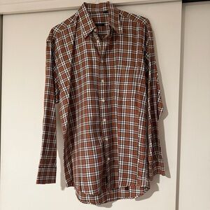 Burberry Tan, Black and Red Nova Check Shirt Interior Label